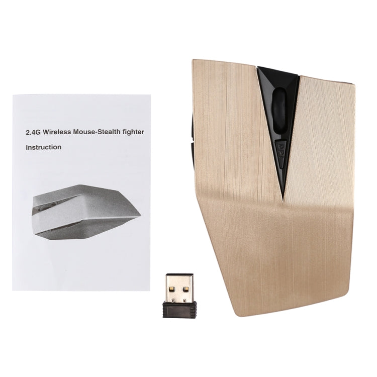 2.4GHz USB Receiver Adjustable 1200 DPI Wireless Optical Mouse for Computer PC Laptop (Gold) by buy2fix