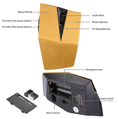 2.4GHz USB Receiver Adjustable 1200 DPI Wireless Optical Mouse for Computer PC Laptop (Yellow) by buy2fix