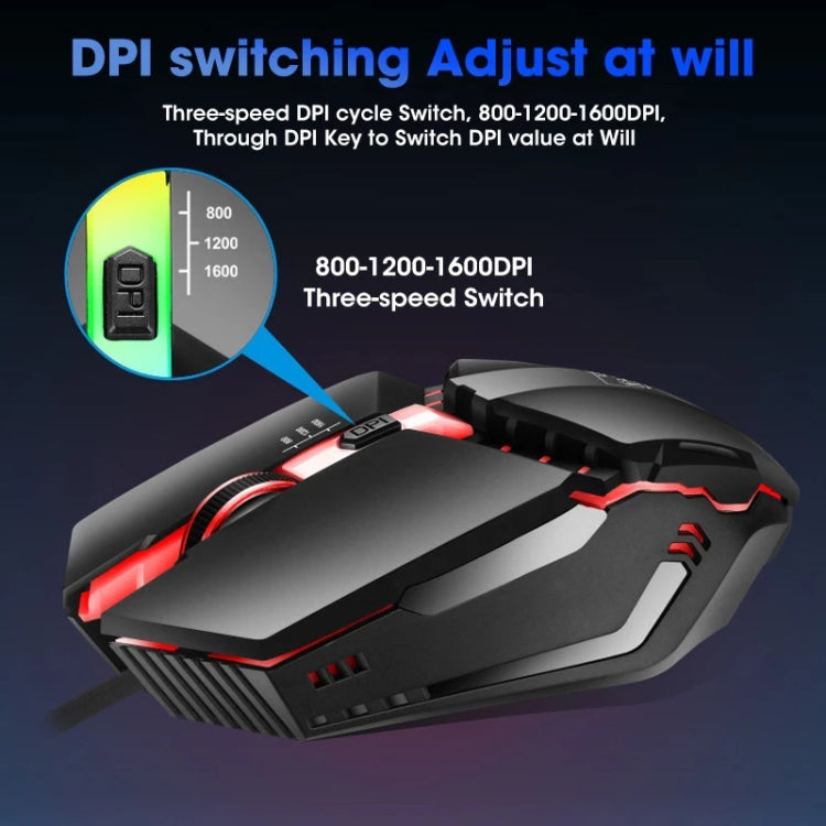 ZGB K3 USB RGB Streamer Wired Gaming Mouse(Black) by Chasing Leopard