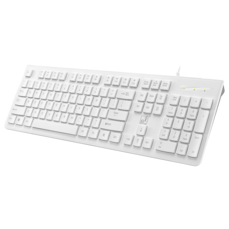 ZGB S500 Square Key USB Wired Computer Keyboard(White) by Chasing Leopard