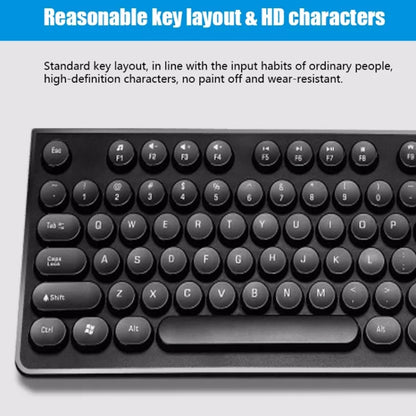 ZGB S500 Square Key USB Wired Computer Keyboard(Black) by Chasing Leopard