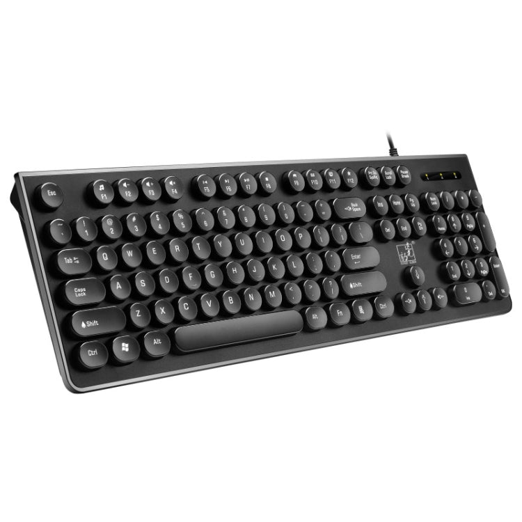 ZGB S500 Round Key USB Wired Computer Keyboard (Black) by Chasing Leopard