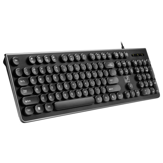 ZGB S500 Round Key USB Wired Computer Keyboard (Black) by Chasing Leopard