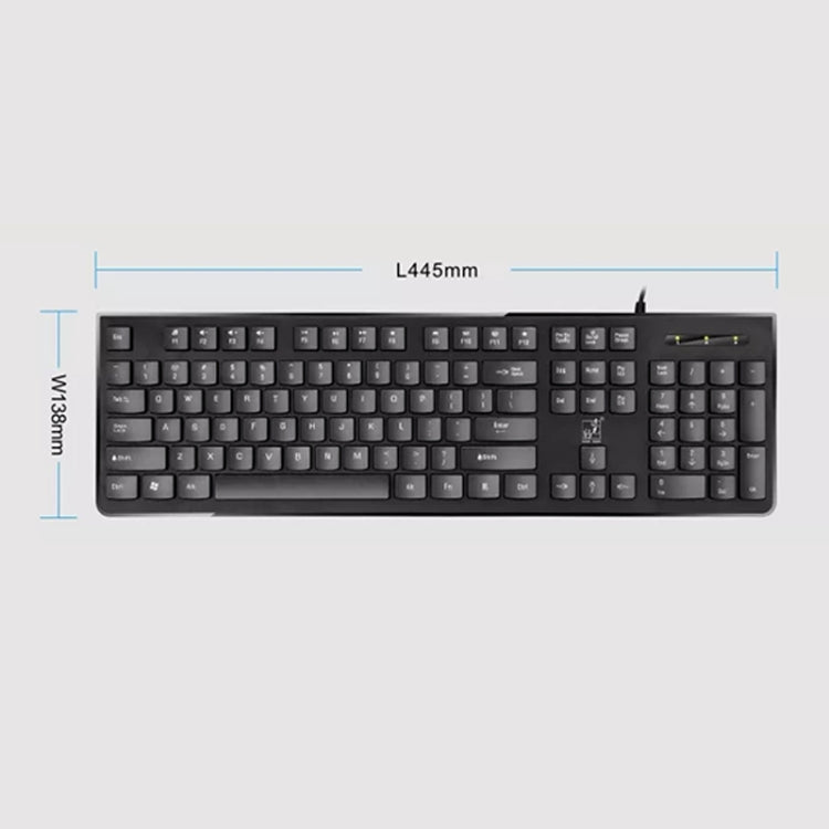 ZGB S500 Round Key USB Wired Computer Keyboard (Black) by Chasing Leopard