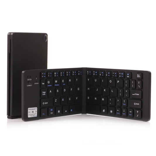 GK228 Ultra-thin Foldable Bluetooth V3.0 Keyboard, Built-in Holder, Support Android / iOS / Windows System (Black) by buy2fix