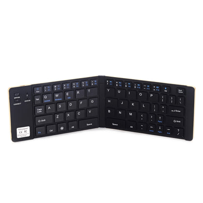 GK228 Ultra-thin Foldable Bluetooth V3.0 Keyboard, Built-in Holder, Support Android / iOS / Windows System (Black) by buy2fix