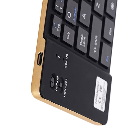 GK228 Ultra-thin Foldable Bluetooth V3.0 Keyboard, Built-in Holder, Support Android / iOS / Windows System (Gold) - Wireless Keyboard by buy2fix | Online Shopping UK | buy2fix