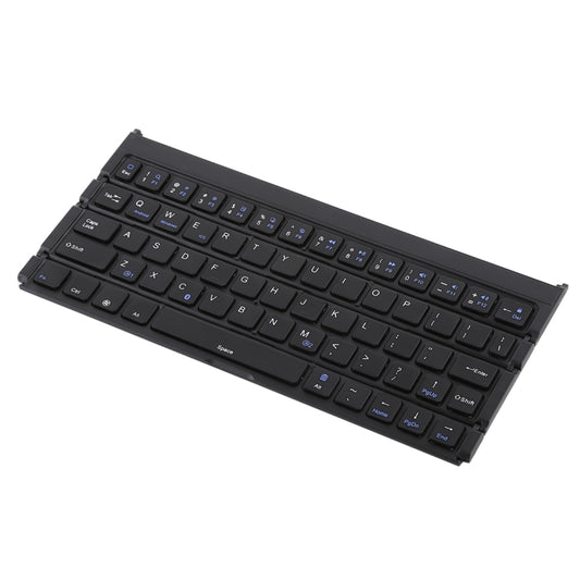 GK808 Ultra-thin Foldable Bluetooth V3.0 Keyboard, Built-in Holder, Support Android / iOS / Windows System(Black) by buy2fix