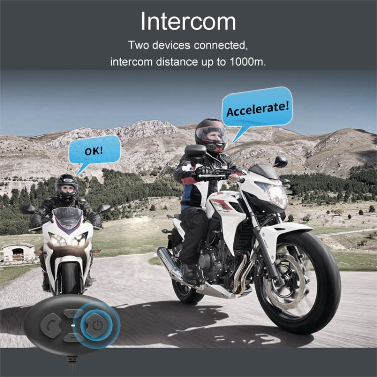 Dier DK12 800m Helmet Wireless Bluetooth Headset 5.0 Waterproof Double Motorcycle Call Headset With Intercom Function - Motorcycle Walkie Talkie by buy2fix | Online Shopping UK | buy2fix