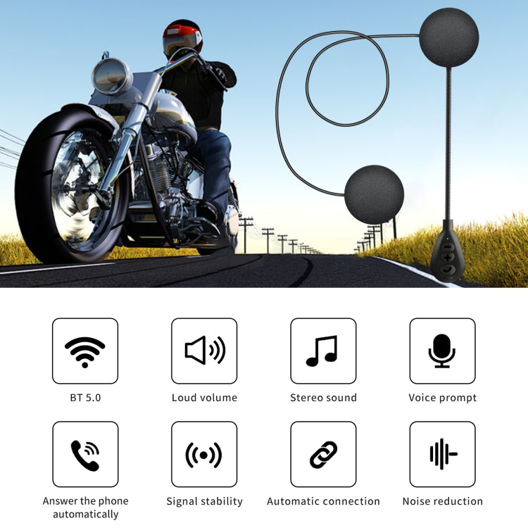 T6 Motorcycle Helmet Bluetooth V5.0 Headset - Motorcycle Walkie Talkie by buy2fix | Online Shopping UK | buy2fix