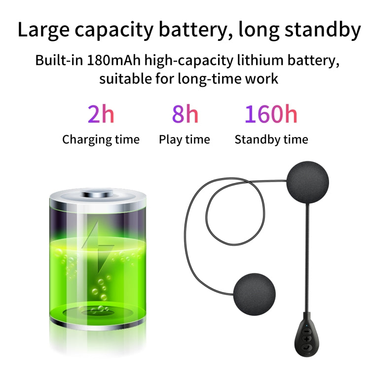 T6 Motorcycle Helmet Bluetooth V5.0 Headset - Motorcycle Walkie Talkie by buy2fix | Online Shopping UK | buy2fix