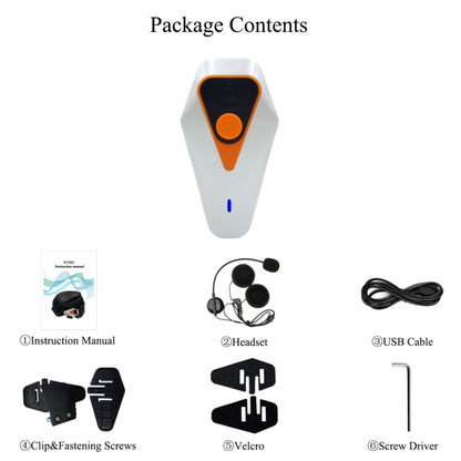 WT002 1000m IPX5 Waterproof Motorcycle 2 Users Full Duplex Talking Bluetooth Intercom Multi-Interphone Headsets, Support Receive Calling & Listen Music & Noise Reduction - Motorcycle Walkie Talkie by buy2fix | Online Shopping UK | buy2fix