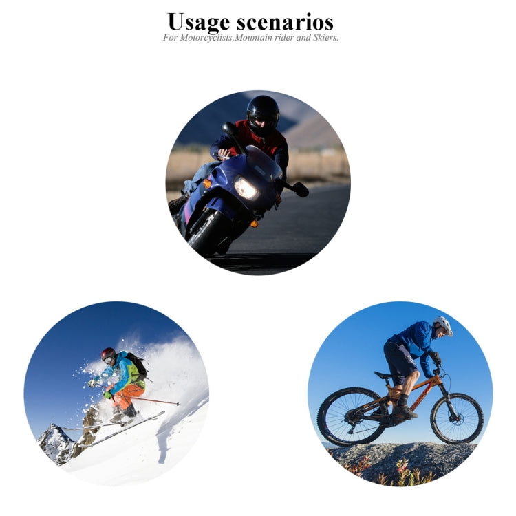 WT002 1000m IPX5 Waterproof Motorcycle 2 Users Full Duplex Talking Bluetooth Intercom Multi-Interphone Headsets, Support Receive Calling & Listen Music & Noise Reduction - Motorcycle Walkie Talkie by buy2fix | Online Shopping UK | buy2fix