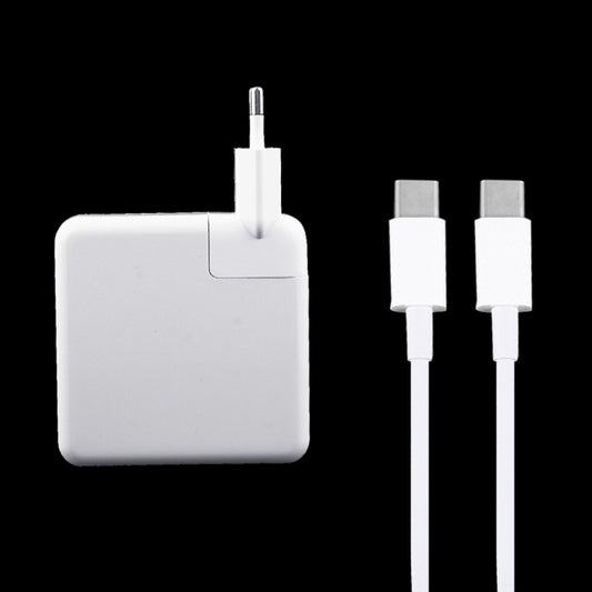 61W USB-C / Type-C Power Adapter with 2m USB Type-C Male to USB Type-C Male Charging Cable, For iPhone, Galaxy, Huawei, Xiaomi, LG, HTC and Other Smart Phones, Rechargeable Devices, EU Plug - USB Charger by buy2fix | Online Shopping UK | buy2fix