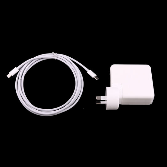 61W USB-C / Type-C Power Adapter with 2m USB Type-C Male to USB Type-C Male Charging Cable, For iPhone, Galaxy, Huawei, Xiaomi, LG, HTC and Other Smart Phones, Rechargeable Devices, AU Plug - USB Charger by buy2fix | Online Shopping UK | buy2fix