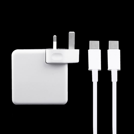 61W USB-C / Type-C Power Adapter with 2m USB Type-C Male to USB Type-C Male Charging Cable, For iPhone, Galaxy, Huawei, Xiaomi, LG, HTC and Other Smart Phones, Rechargeable Devices, UK Plug - USB Charger by buy2fix | Online Shopping UK | buy2fix