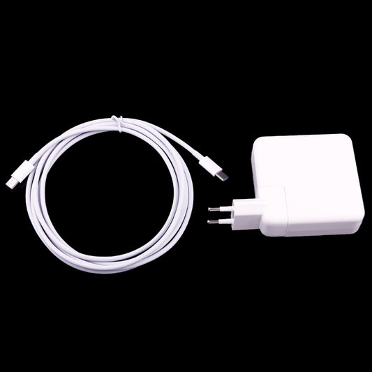 61W USB-C / Type-C Power Adapter with 2m USB Type-C Male to USB Type-C Male Charging Cable, For iPhone, Galaxy, Huawei, Xiaomi, LG, HTC and Other Smart Phones, Rechargeable Devices, EU Plug - USB Charger by buy2fix | Online Shopping UK | buy2fix