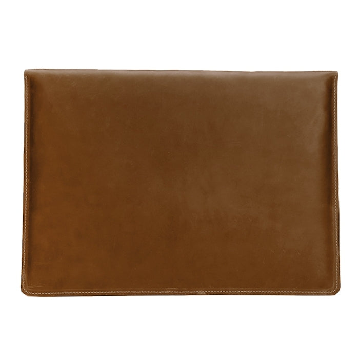 Universal Genuine Leather Business Laptop Tablet Bag, For 13.3 inch and Below Macbook, Samsung, Lenovo, Sony, DELL Alienware, CHUWI, ASUS, HP(Yellow) by buy2fix