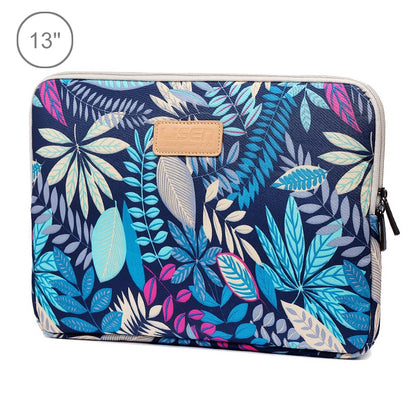 Lisen 13 inch Sleeve Case Colorful Leaves Zipper Briefcase Carrying Bag for Macbook, Samsung, Lenovo, Sony, DELL Alienware, CHUWI, ASUS, HP, 13 inch and Below Laptops(Blue) by buy2fix
