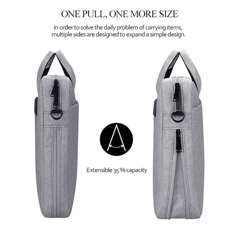 DJ06 Oxford Cloth Waterproof Wear-resistant Portable Expandable Laptop Bag for 15.4 inch Laptops, with Detachable Shoulder Strap(Pink) by buy2fix