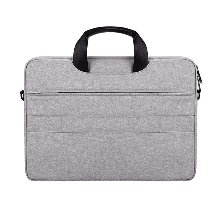 DJ08 Oxford Cloth Waterproof Wear-resistant Laptop Bag for 15.4 inch Laptops, with Concealed Handle & Luggage Tie Rod & Adjustable Shoulder Strap (Grey) by buy2fix