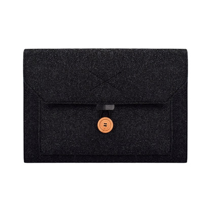 ND06 Multi-purpose Felt Button Laptop Inner Bag for 12.5 inch Laptop(Black) by buy2fix