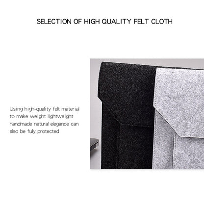 ND06 Multi-purpose Felt Button Laptop Inner Bag for 12.5 inch Laptop(Black) by buy2fix