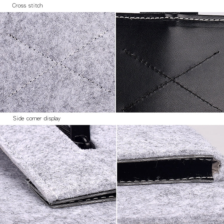 ND06 Multi-purpose Felt Button Laptop Inner Bag for 15.4 inch Laptop(Grey) by buy2fix