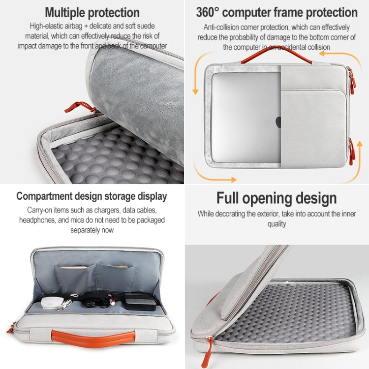 ND03S 14.1-15.4 inch Business Casual Laptop Bag(Grey) by buy2fix