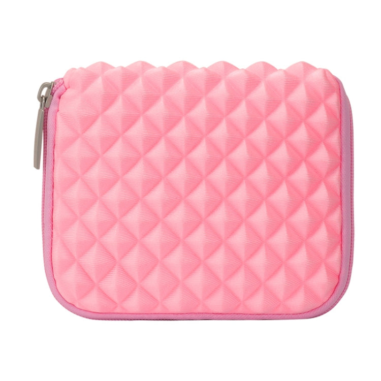 Diamond Texture Laptop Power Bag, Size: 16 x 13 x 1.5cm (Pink) by buy2fix