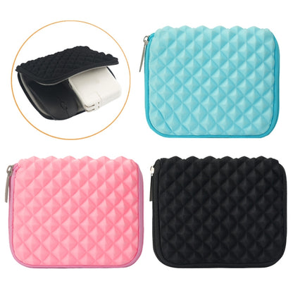 Diamond Texture Laptop Power Bag, Size: 16 x 13 x 1.5cm (Pink) by buy2fix
