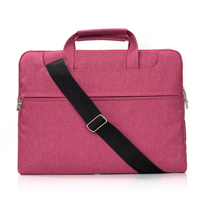 Portable One Shoulder Handheld Zipper Laptop Bag, For 13.3 inch and Below Macbook, Samsung, Lenovo, Sony, DELL Alienware, CHUWI, ASUS, HP (Magenta) - 13.3 inch by buy2fix | Online Shopping UK | buy2fix