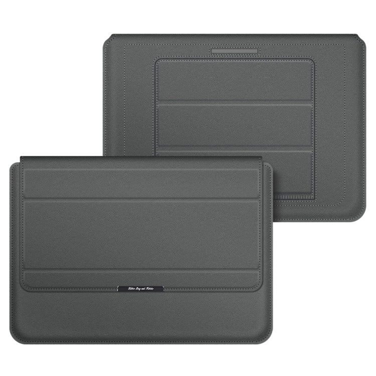 4 in 1 Universal Laptop Holder PU Waterproof Protection Wrist Laptop Bag, Size: 17 inch(Grey) - 15.6 - 17 inch by buy2fix | Online Shopping UK | buy2fix