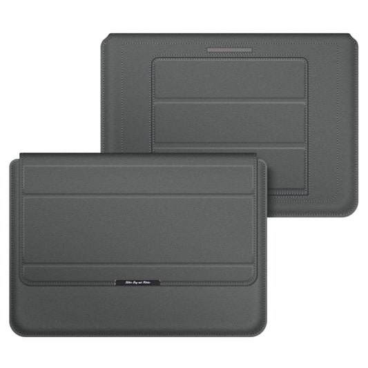 4 in 1 Universal Laptop Holder PU Waterproof Protection Wrist Laptop Bag, Size: 17 inch(Grey) - 15.6 - 17 inch by buy2fix | Online Shopping UK | buy2fix