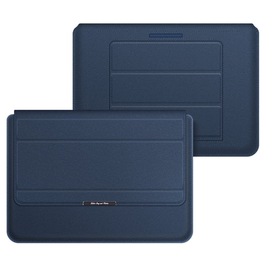 4 in 1 Universal Laptop Holder PU Waterproof Protection Wrist Laptop Bag, Size: 17 inch(Navy Blue)