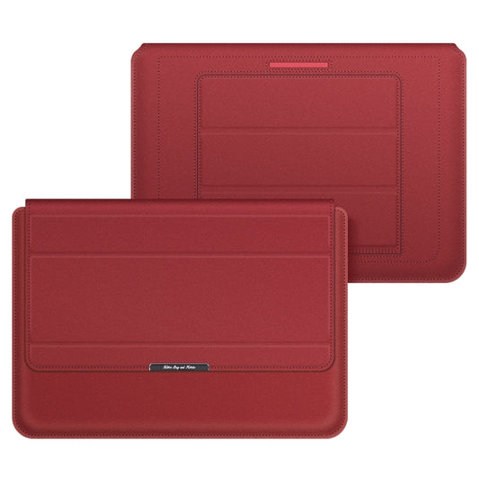 4 in 1 Universal Laptop Holder PU Waterproof Protection Wrist Laptop Bag, Size: 17 inch(Red) - 15.6 - 17 inch by buy2fix | Online Shopping UK | buy2fix