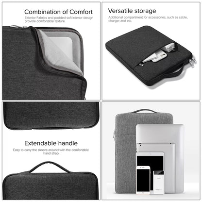 13.3 inch Universal Fashion Soft Laptop Denim Bags Portable Zipper Notebook Laptop Case Pouch for MacBook Air / Pro, Lenovo and other Laptops, Size: 35.5x26.5x2cm (Magenta) by buy2fix