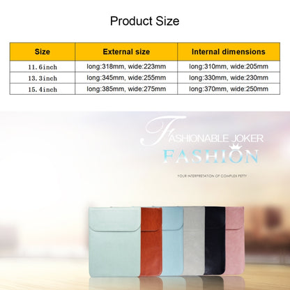 15.4 inch PU + Nylon Laptop Bag Case Sleeve Notebook Carry Bag, For MacBook, Samsung, Xiaomi, Lenovo, Sony, DELL, ASUS, HP (Black) by buy2fix