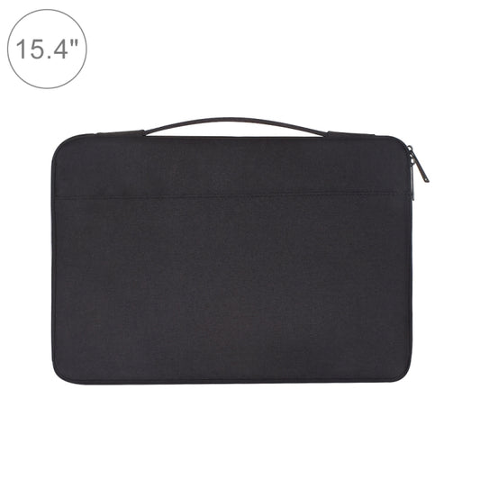 15.4 inch Fashion Casual Polyester + Nylon Laptop Handbag Briefcase Notebook Cover Case, For Macbook, Samsung, Lenovo, Xiaomi, Sony, DELL, CHUWI, ASUS, HP (Black) by buy2fix
