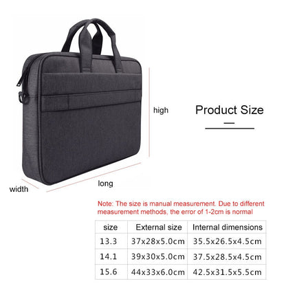 DJ03 Waterproof Anti-scratch Anti-theft One-shoulder Handbag for 14.1 inch Laptops, with Suitcase Belt(Black) by buy2fix