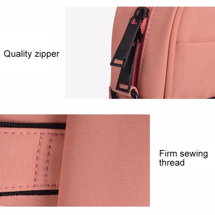 DJ03 Waterproof Anti-scratch Anti-theft One-shoulder Handbag for 14.1 inch Laptops, with Suitcase Belt(Pink) by buy2fix