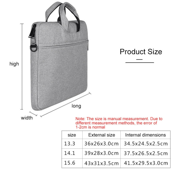 ST01S Waterproof Oxford Cloth Hidden Portable Strap One-shoulder Handbag for 13.3 inch Laptops(Light Grey) by buy2fix