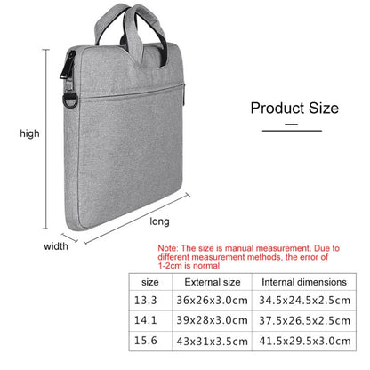 ST01S Waterproof Oxford Cloth Hidden Portable Strap One-shoulder Handbag for 14.1 inch Laptops(Light Grey) by buy2fix