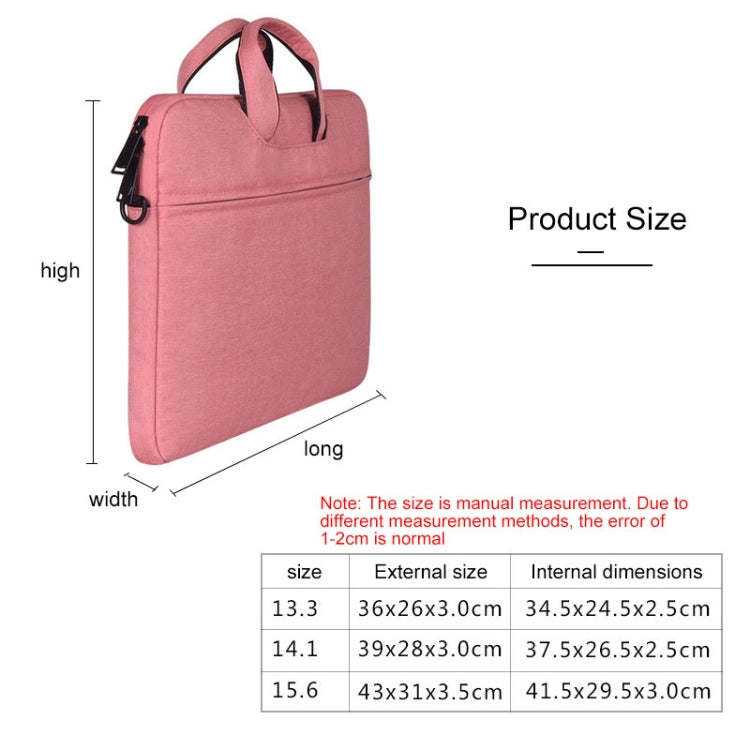 ST01S Waterproof Oxford Cloth Hidden Portable Strap One-shoulder Handbag for 15.6 inch Laptops(Pink) by buy2fix