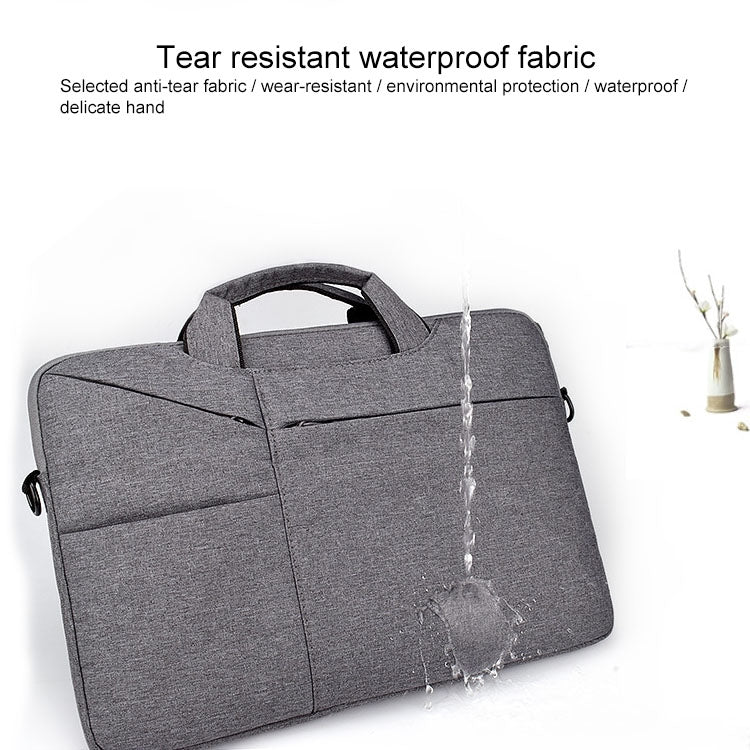 ST02S Waterproof Tear Resistance Hidden Portable Strap One-shoulder Handbag for 15.6 inch Laptops, with Suitcase Belt(Light Grey) by buy2fix
