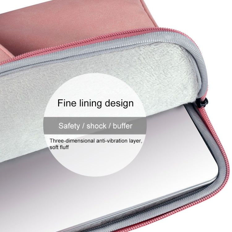 ST06 Waterproof PU Leather Zipper Hidden Portable Strap One-shoulder Handbag for 15.6 inch Laptops, with Suitcase Belt (Pink) by buy2fix