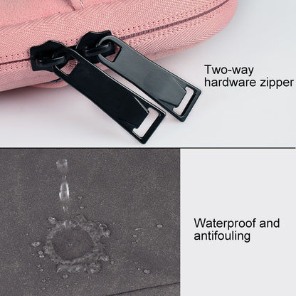 ST06S Waterproof PU Leather Zipper Hidden Portable Strap One-shoulder Handbag for 13.3 inch Laptops, with Magic Stick & Suitcase Belt (Light Grey) by buy2fix