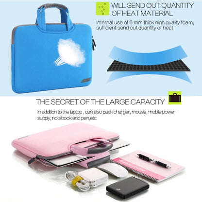 12 inch Portable Air Permeable Handheld Sleeve Bag for MacBook, Lenovo and other Laptops, Size:32x21x2cm(Pink) by buy2fix