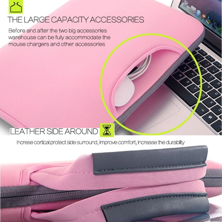 12 inch Portable Air Permeable Handheld Sleeve Bag for MacBook, Lenovo and other Laptops, Size:32x21x2cm(Pink) by buy2fix