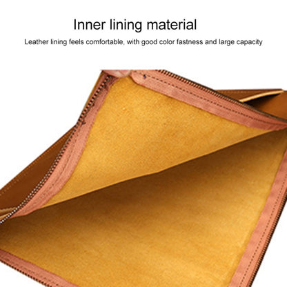 Universal Genuine Leather Business Zipper Laptop Tablet Bag For 15.4 inch and Below(Green) - 15 inch by buy2fix | Online Shopping UK | buy2fix
